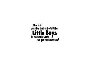 How Is It Possible That Out of All the Little Boys Wall Quote Wall Decal Vinyl   Wall Decor Stickers