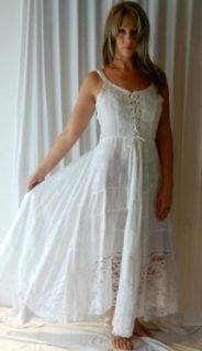 WHITE DRESS LACE UP SEMI SHEER STRAPS   FITS   2X 3X 4X  P239 LOTUSTRADERS