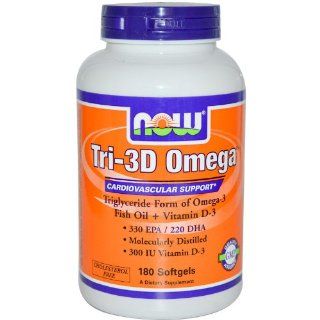 Now Foods Tri 3D Omega 180 Softgels, 90 Count Health & Personal Care