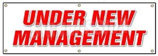 72" UNDER NEW MANAGEMENT BANNER SIGN brand owner owners management signs  Yard Signs  Patio, Lawn & Garden