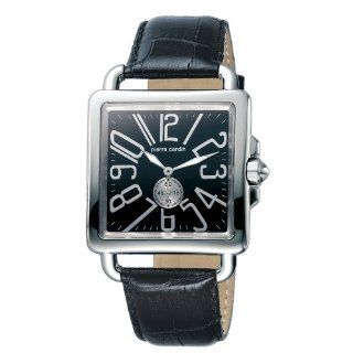 Pierre Cardin Men's PC068801001 Time Couture Collection Retour Homme Square Leather Strap Watch Watches
