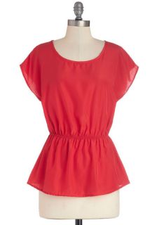 Rooftop Harvest Tunic in Red  Mod Retro Vintage Short Sleeve Shirts