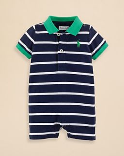 Ralph Lauren Childrenswear Infant Boys' Jersey Stripe Polo Shortall   Sizes 3 9 Months's