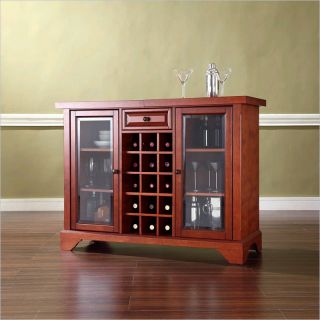 Crosley LaFayette Sliding Top Bar Cabinet in Classic Cherry   KF40002BCH