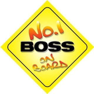 No.1 Boss on Board Novelty Car Sign New Job / Promotion / Novelty Gift / Present  Child Safety Car Seat Accessories  Baby
