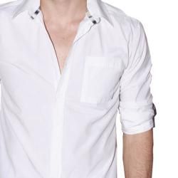 191 Unlimited Men's White Collared Shirt 191 Unlimited Casual Shirts
