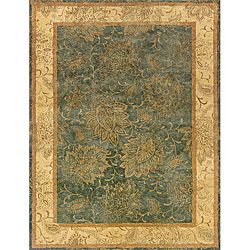 Evan Blue and Beige Transitional Area Rug (8'3 x 11'3) Style Haven 7x9   10x14 Rugs