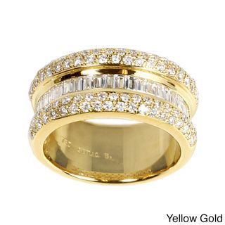 Sonia Bitton 18k White Gold 1ct TDW Designer Pave Diamond Ring (G H, SI1 SI2) Sonia Bitton Diamond Rings