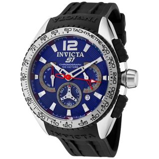 Invicta Men's 1451 'S1/Rally' Black Polyurethane Watch Invicta Men's Invicta Watches