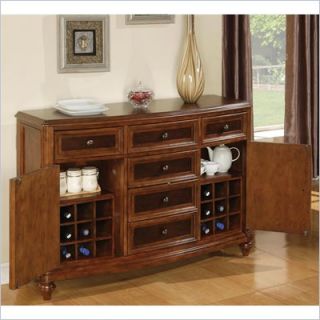 Wynwood Brendon Dining Buffet with Marble Top in Hazelnut and Cabernet   1950 26