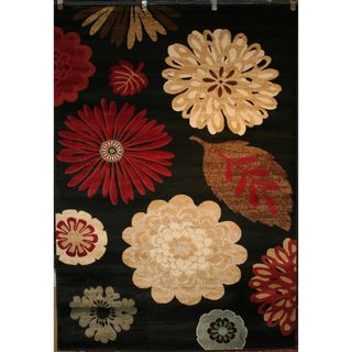 Kaleidoscope Black Rug (5'3 x 7'7) 5x8   6x9 Rugs