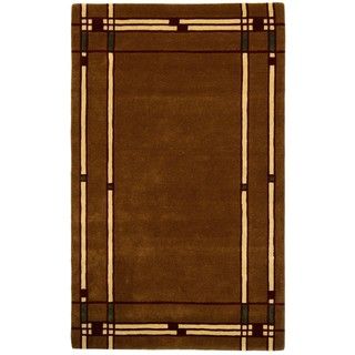 Hand tufted Liberty Brown Wool Rug (5 'x 8') St Croix Trading 5x8   6x9 Rugs