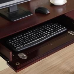 Deluxe Walnut Brown Wood Computer Desk Desks
