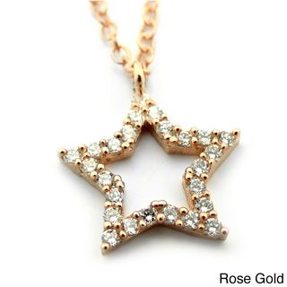 Sterling Silver Cubic Zirconia Star Pendant Necklace Plutus Cubic Zirconia Necklaces
