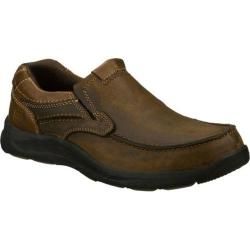 Men's Skechers Relaxed Fit Nowell Dominic Brown Skechers Slip ons