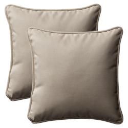 Pillow Perfect Decorative Beige Outdoor Toss Pillows (Set of 2) Pillow Perfect Outdoor Cushions & Pillows