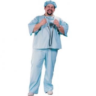 Adult Plus Size Doctor Scrubs Costume (Plus Size) Clothing