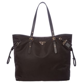Prada Black Nylon Clinch Tote Prada Designer Handbags