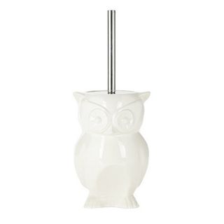 Ben de Lisi Home Designer ceramic owl toilet brush holder