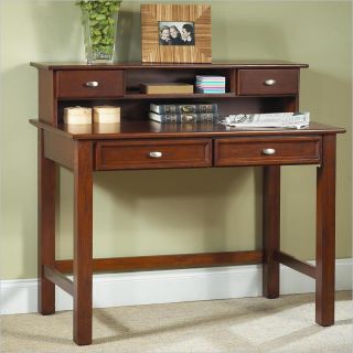 Home Styles Furniture Hanover Wood Student Writing Desk with Hutch in Cherry   5532 162