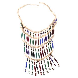 NEXTE Jewelry Multi Color Beaded Rani Bib Necklace NEXTE Jewelry Fashion Necklaces