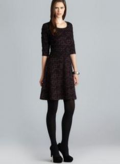 Max Studio Scoop Neck 3/4 Sleeve Patterned Knit Dress Max Studio Party Dresses
