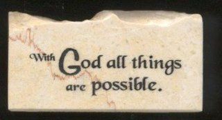With God all things are possible   Promise Stone  