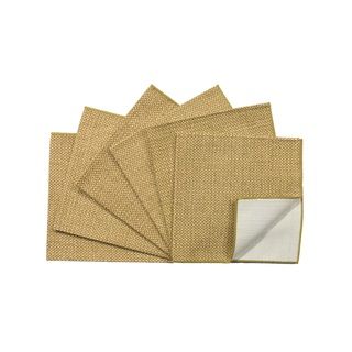 Rose Tree 18 inch Square Gold Seagrass Napkins (Set of 6) Rose Tree Table Linens