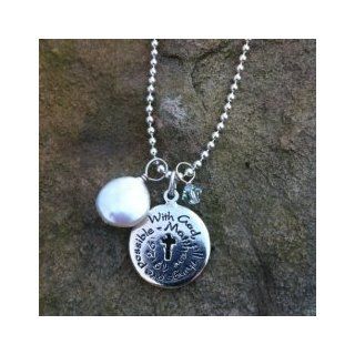 Designer Inspired Womens Unique and Exquisitely Designed Start with Sterling Pendant Engraved with "With God All Things Are Possible" Matthew 1926. Storycard with Scripture Include. 16" Rolo Chain Jewelry