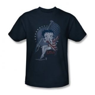 Betty Boop   Proud Betty Adult T Shirt In Navy Clothing