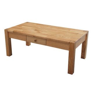 Light oak Ontario coffee table with drawer