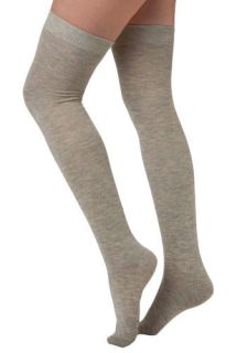 Pencey Prep Thigh Highs in Heather Grey  Mod Retro Vintage Tights