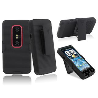 BasAcc Black Holster with Stand for HTC EVO 3D BasAcc Cases & Holders