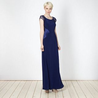 Pearce II Fionda Designer dark blue tape sleeve dress