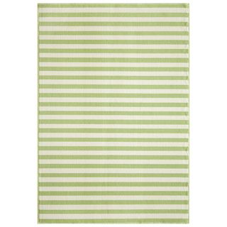 Striped Indoor/Outdoor Green Rug (8'6 x 13') 7x9   10x14 Rugs