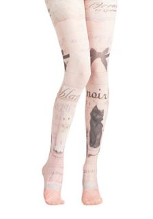 Opposites Cat tract Tights  Mod Retro Vintage Tights