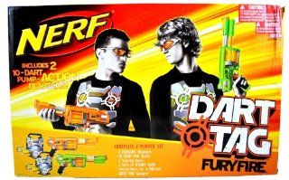 Hasbro Year NERF Dart Tag Series Complete 2 Player Set   FURY FIRE with 2 Blasters, 20 "Dart Tag" Darts, 2 Scoring Vests, 2 Sets of Vision Gear and Instructions for 6 Official "Dart Tag" Games Toys & Games