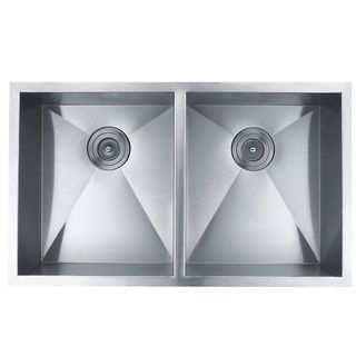 BOANN Handmade Double Bowl 16 Guage Undermount 304 Stainless Steel Kitchen Sink BOANN Kitchen Sinks