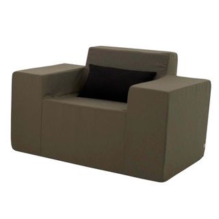 Taupe Upholstered Foam Outdoor Arm Chair Other Patio Furniture
