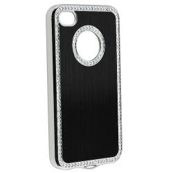 Black Bling Case/ Blue Diamond Sticker for Apple iPhone 4/ 4S BasAcc Cases & Holders