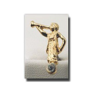 Angel Moroni Tie Tack (Gold and Crystall)   Gold Color Angel Moroni Lapel Pin with Crystal   Mormon Clothing Accessory   LDS Jewelry   Wear to Church   Great Gift   Cystal Jewelry for Christians   Religious and for Anyone   Primary Present   Wonderful for 