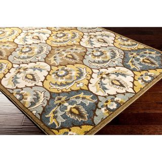 Woven Leucadia Yellow Contemporary Floral Rug (2'2 x 3') Accent Rugs