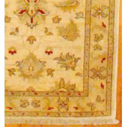 Afghani Hand knotted Ivory Vegetable Dye Wool Rug (2'7 x 16'1) Herat Oriental Runner Rugs