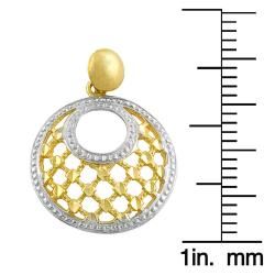 Fremada 14k Two tone Gold Diamond cut Pendant Fremada Gold Necklaces