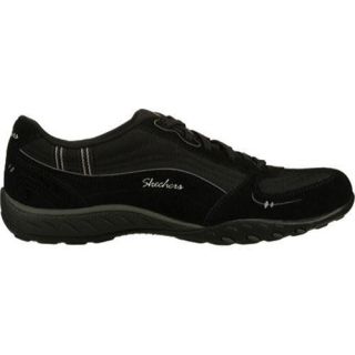 Women's Skechers Relaxed Fit Breathe Easy Just Relax Black/Charcoal Skechers Sneakers
