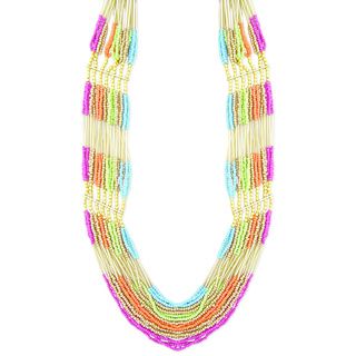 Handcrafted Multi strand 'Colorful Harmony' Necklace (India) Necklaces