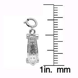 Sterling Silver Skateboard Charm Silver Charms