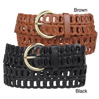 Journee Collection Women's Double Row Leather Belt Journee Collection Women's Belts