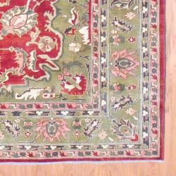 Afghan Hand knotted Vegetable Dye Oushak Burgundy/ Olive Wool Rug (8'10 x 11'4) 7x9   10x14 Rugs