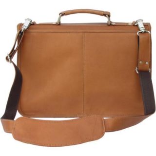 Piel Leather Two Section Expandable Portfolio 2563 Saddle Leather Piel Leather Leather Messenger Bags